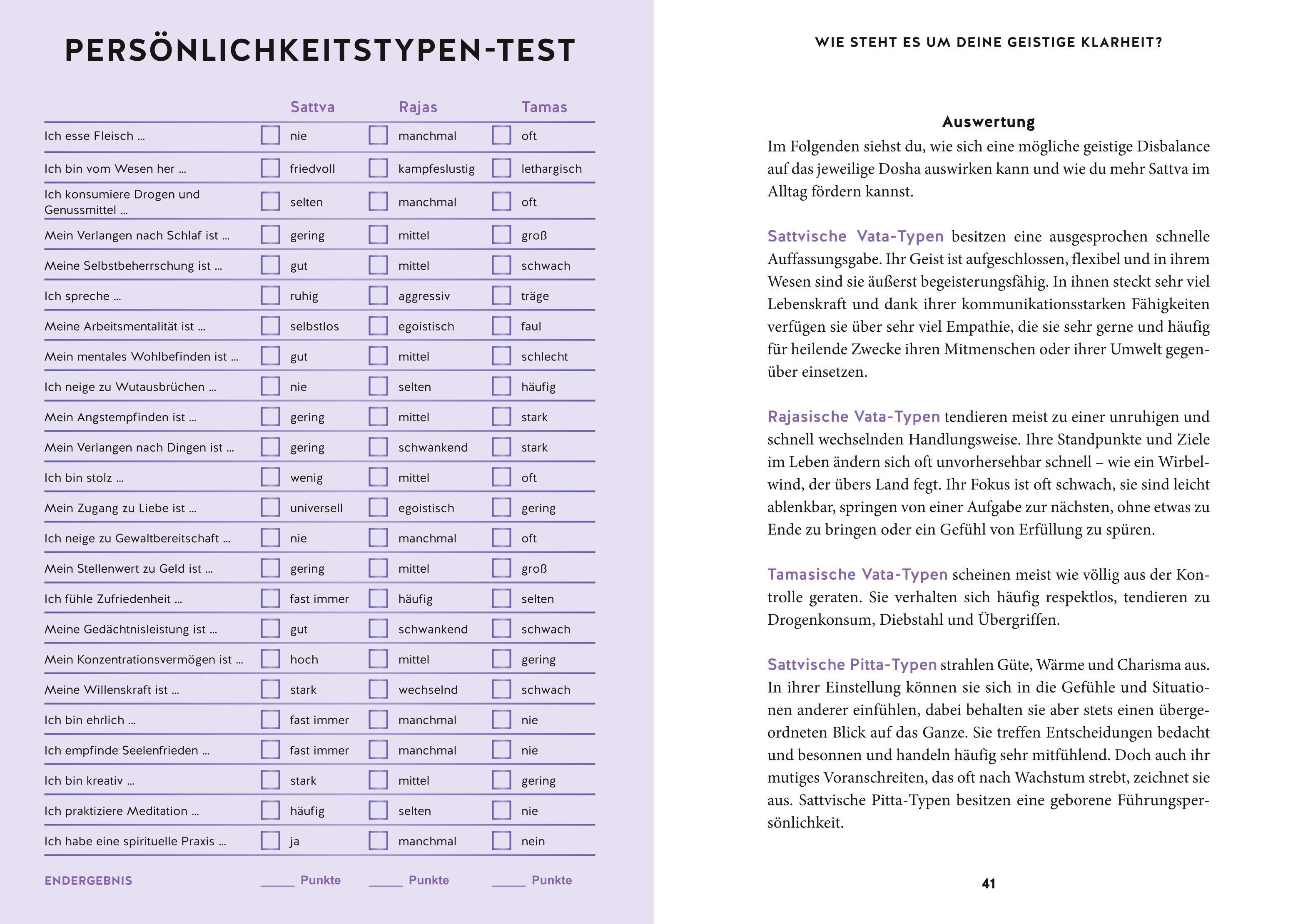 Beispielinhalt (Bild) Ayurveda-Routinen für jeden Tag