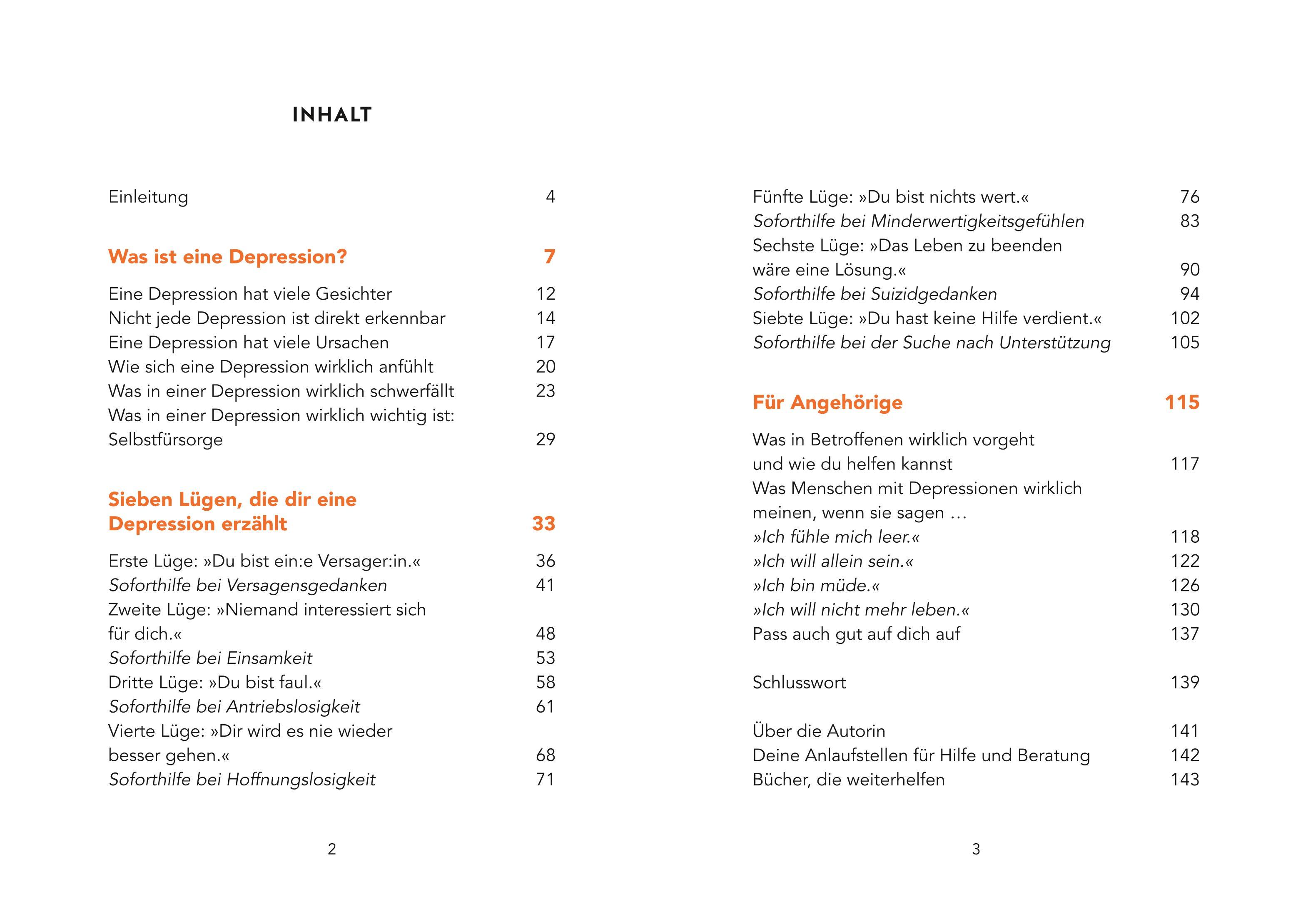 Beispielinhalt (Bild) 7 Lügen, die dir eine Depression erzählt