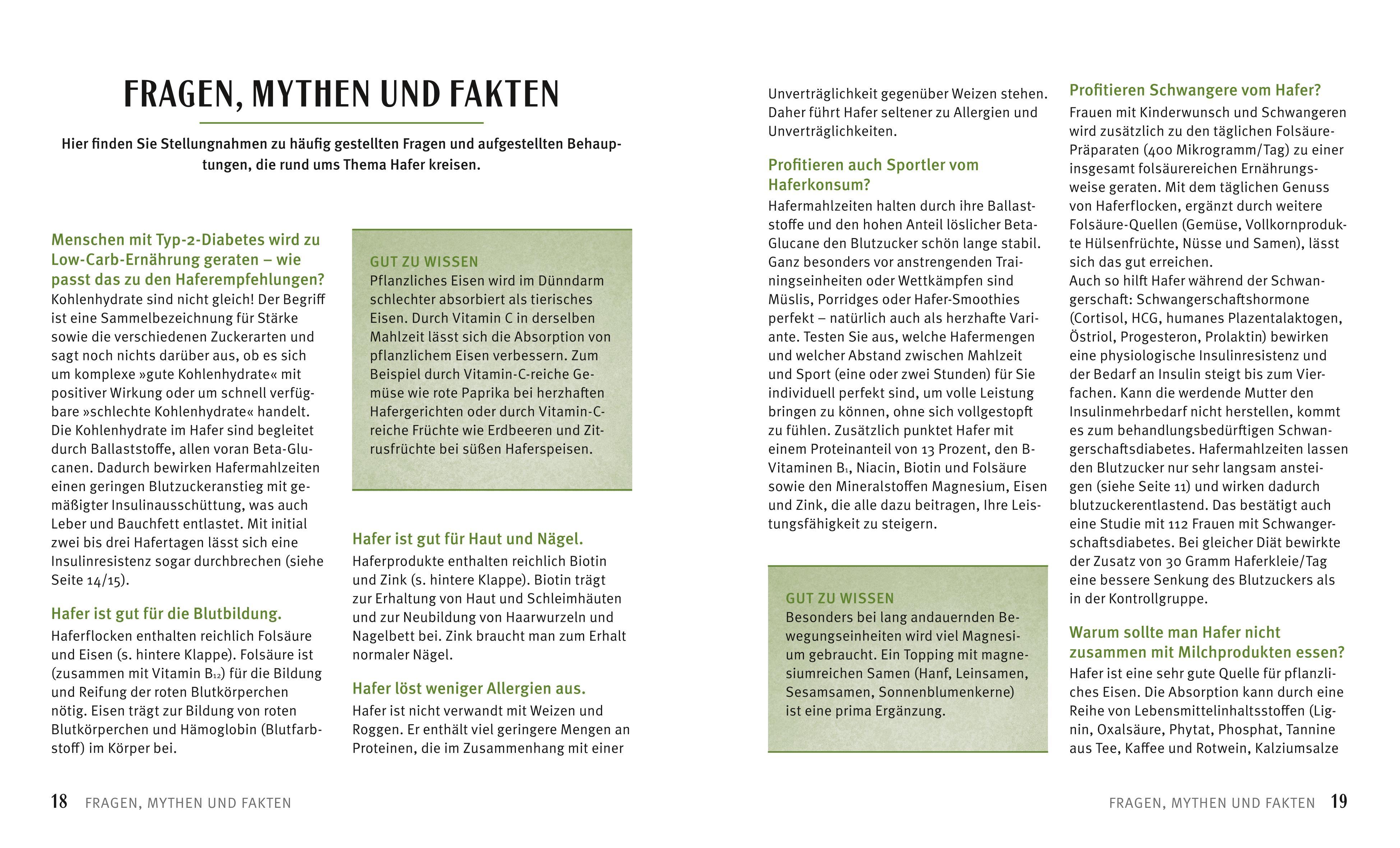 Beispielinhalt (Bild) Hafer Express-Rezepte