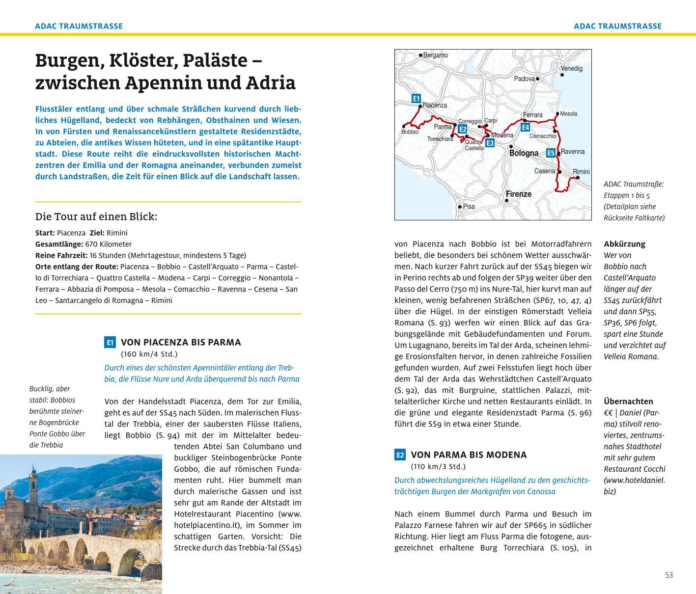 Beispielinhalt (Bild) ADAC Reiseführer plus Emilia-Romagna