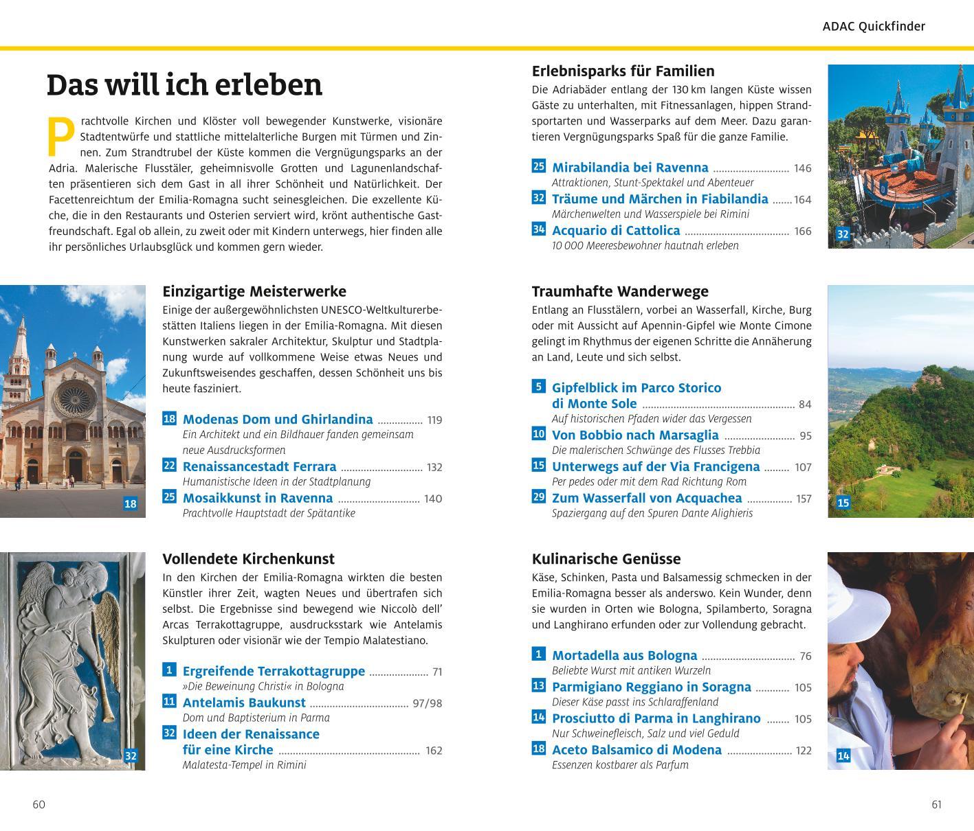Beispielinhalt (Bild) ADAC Reiseführer plus Emilia-Romagna
