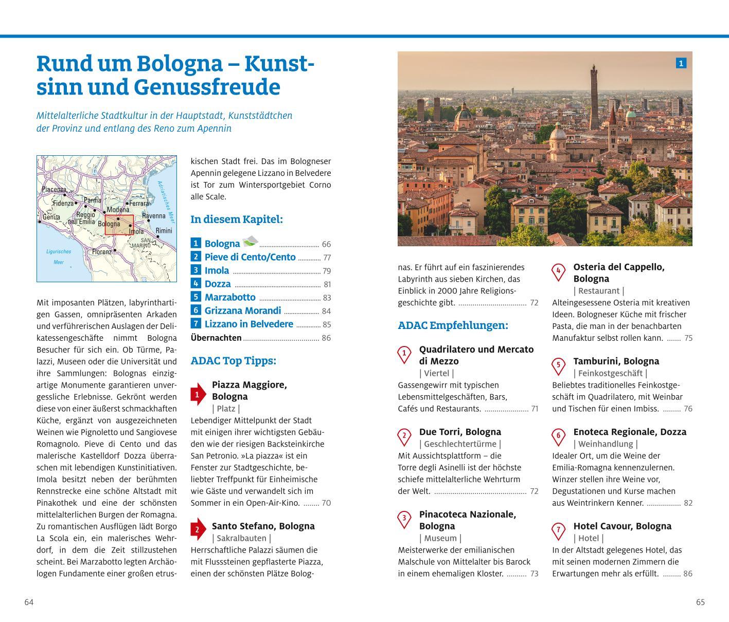 Beispielinhalt (Bild) ADAC Reiseführer plus Emilia-Romagna