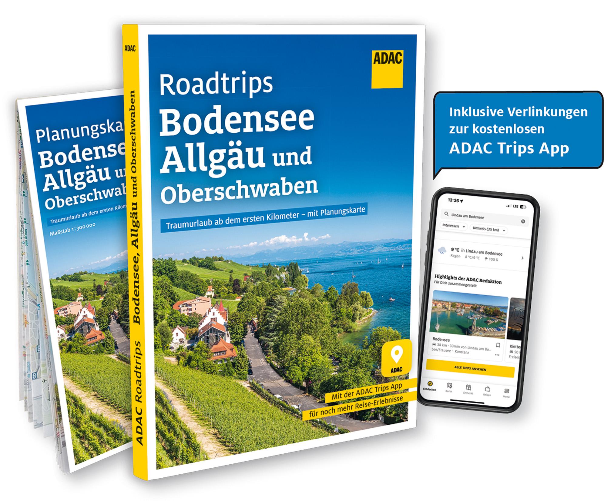 Vorderes Coverbild ADAC Roadtrips - Bodensee, Allgäu und Oberschwaben