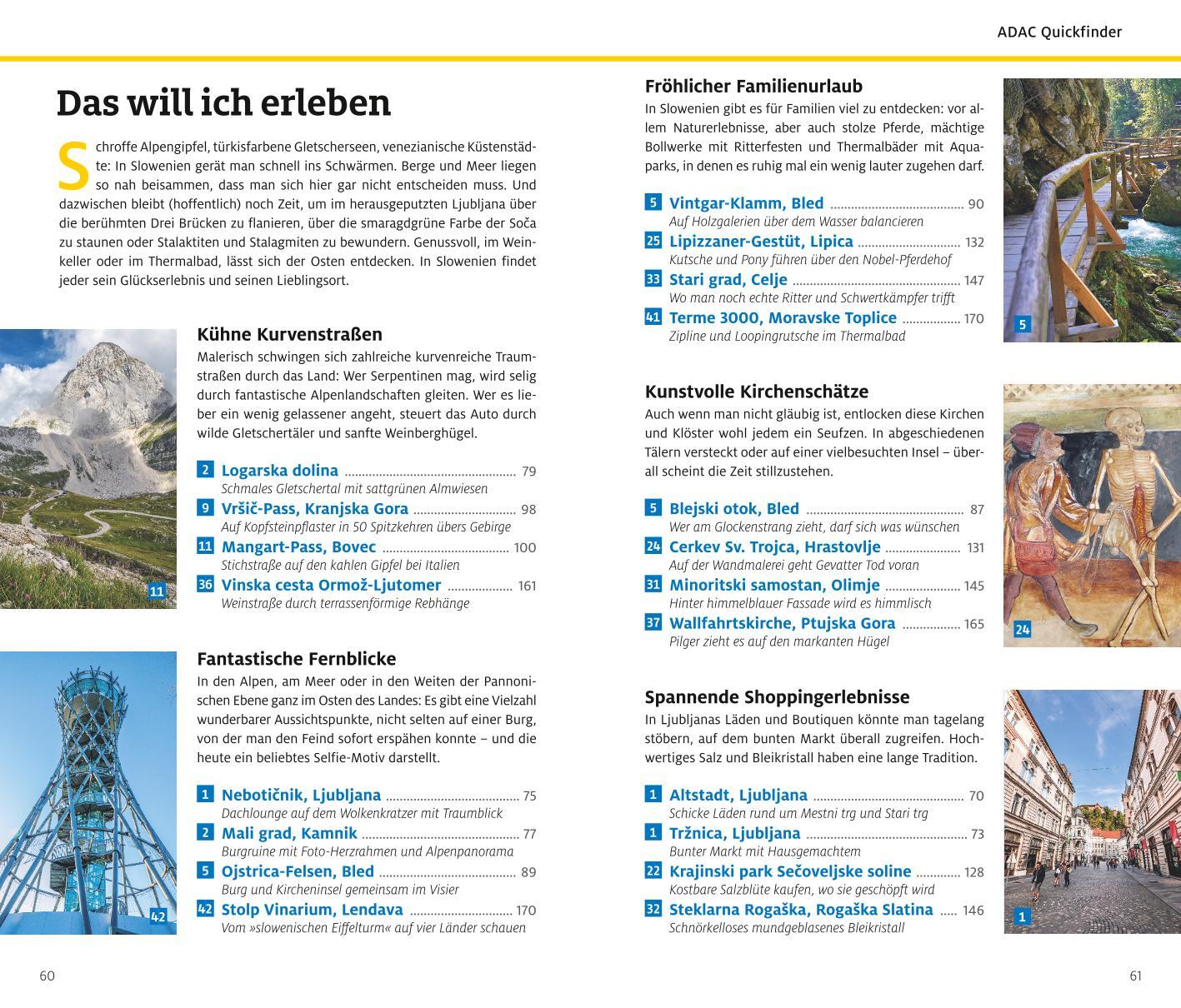 Beispielinhalt (Bild) ADAC Reiseführer plus Slowenien