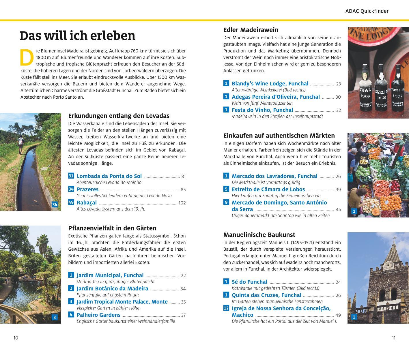 Beispielinhalt (Bild) ADAC Reiseführer Madeira und Porto Santo