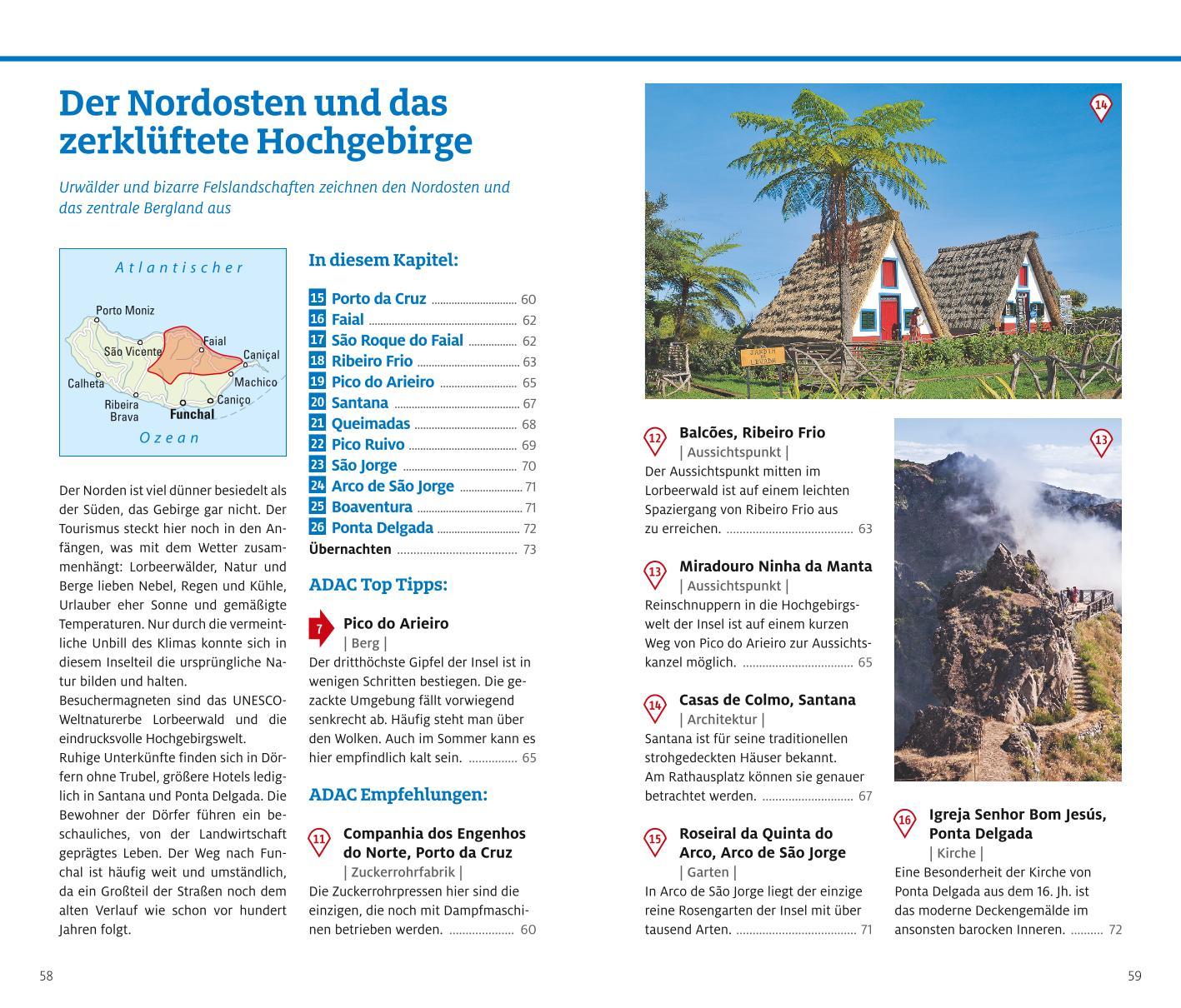 Beispielinhalt (Bild) ADAC Reiseführer Madeira und Porto Santo