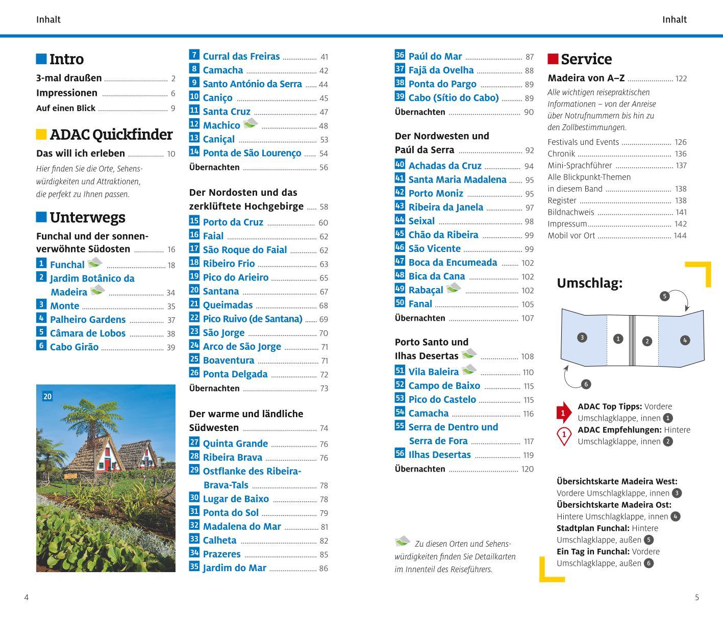Beispielinhalt (Bild) ADAC Reiseführer Madeira und Porto Santo
