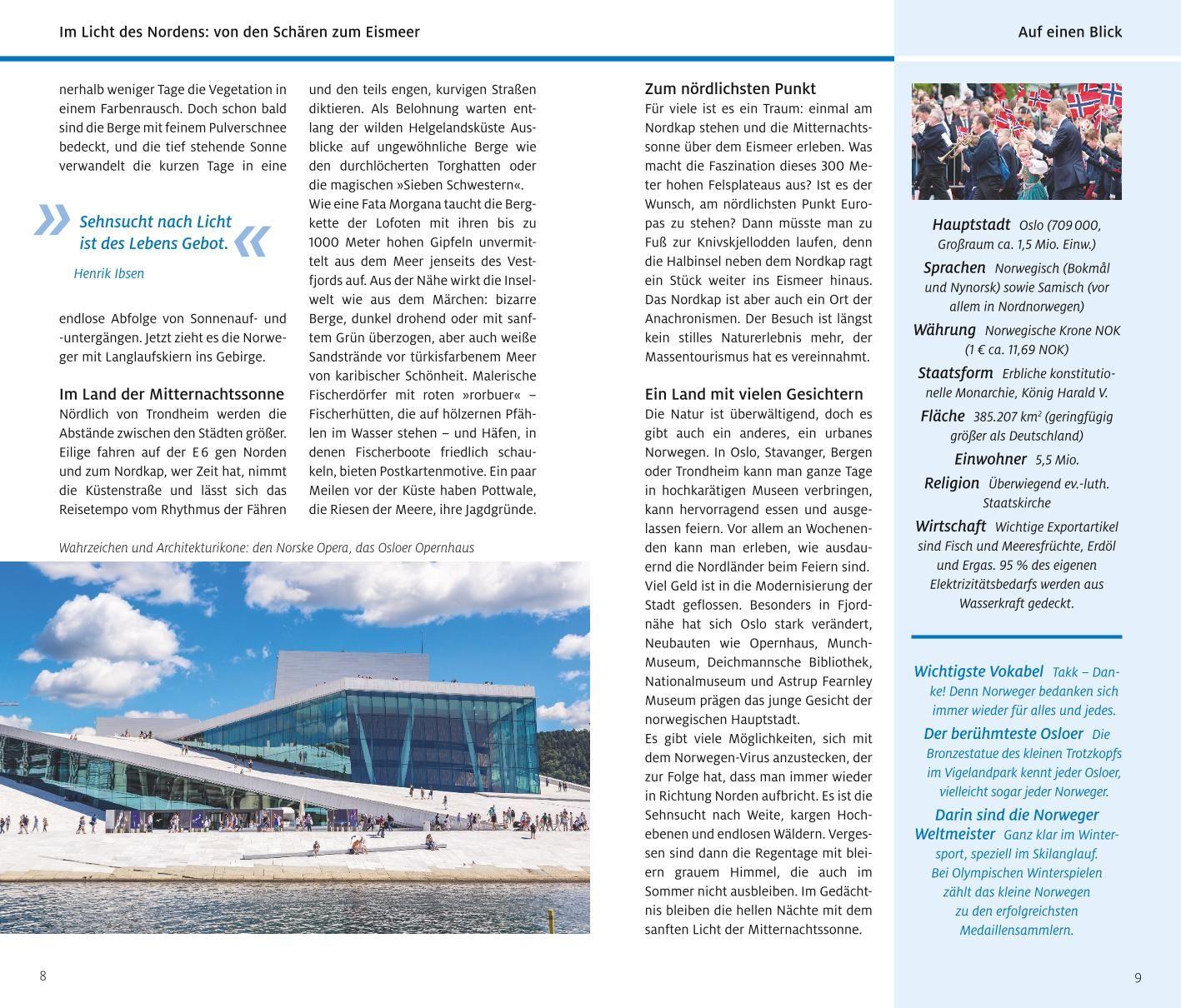 Beispielinhalt (Bild) ADAC Reiseführer Norwegen