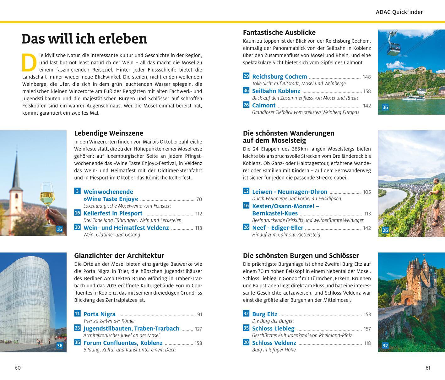 Beispielinhalt (Bild) ADAC Reiseführer plus Mosel