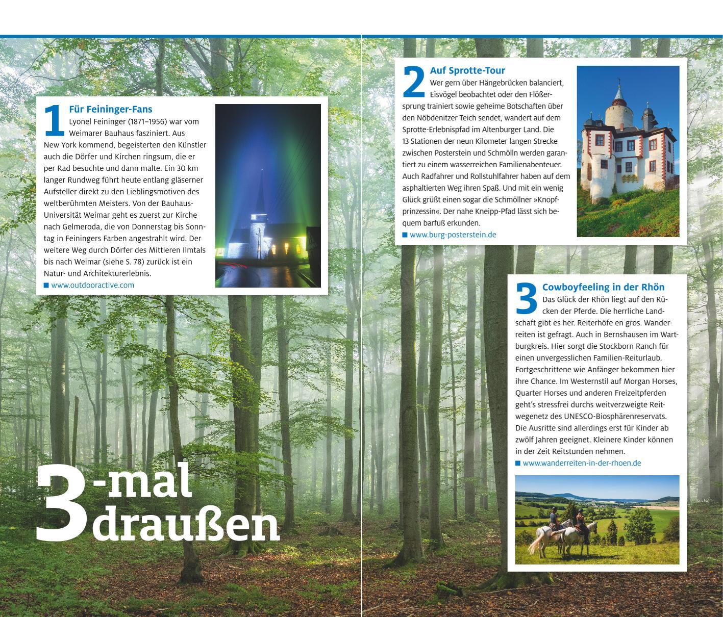 Beispielinhalt (Bild) ADAC Reiseführer plus Thüringen
