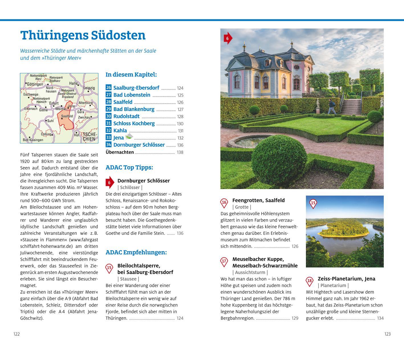 Beispielinhalt (Bild) ADAC Reiseführer plus Thüringen