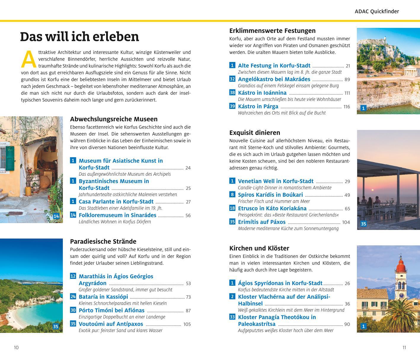 Beispielinhalt (Bild) ADAC Reiseführer Korfu Lefkada Ithaka Kefalonia Zakynthos