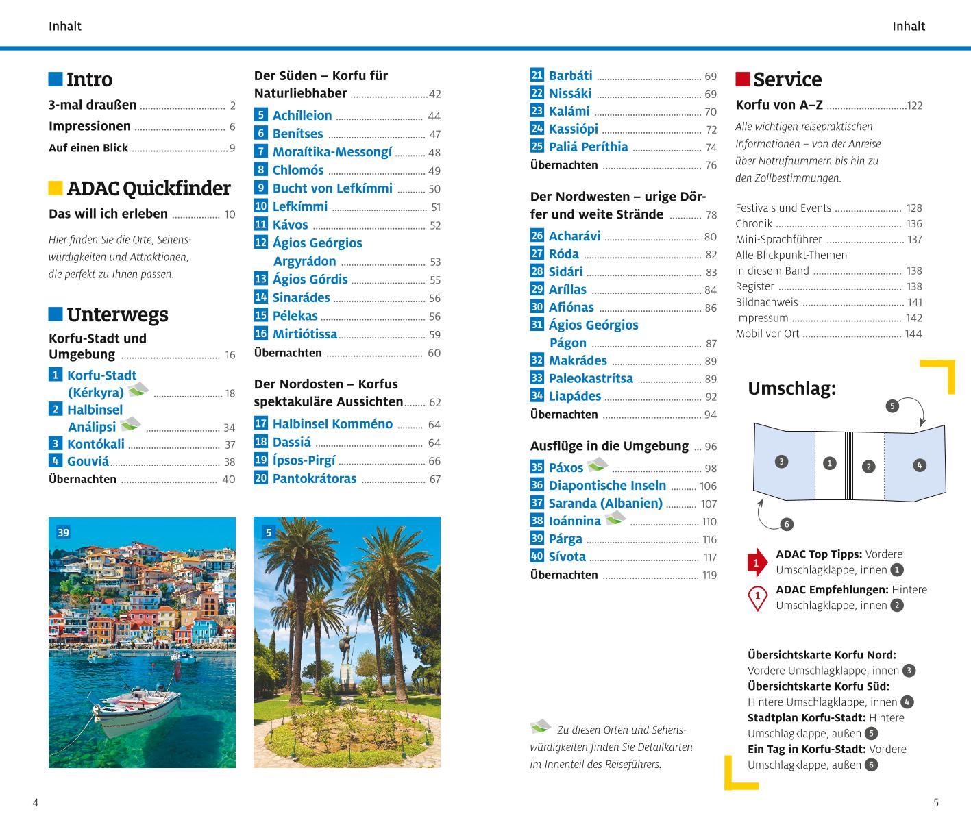 Beispielinhalt (Bild) ADAC Reiseführer Korfu Lefkada Ithaka Kefalonia Zakynthos