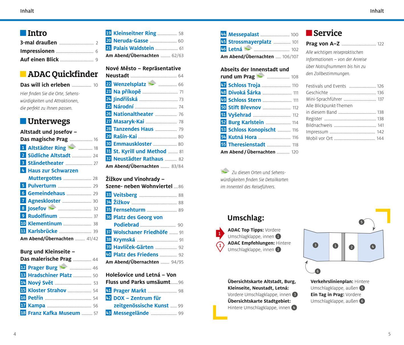 Beispielinhalt (Bild) ADAC Reiseführer Prag