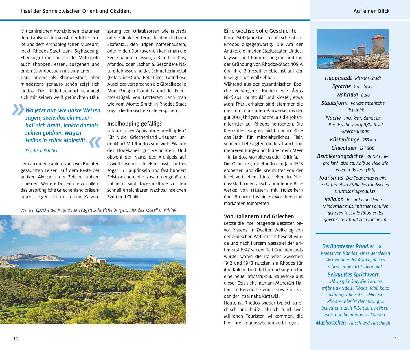 Beispielinhalt (Bild) ADAC Reiseführer plus Rhodos