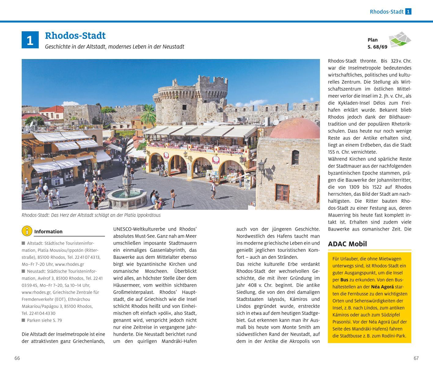 Beispielinhalt (Bild) ADAC Reiseführer plus Rhodos