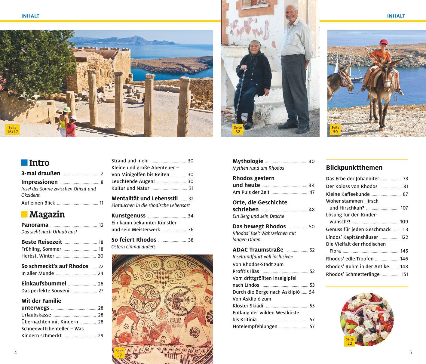 Beispielinhalt (Bild) ADAC Reiseführer plus Rhodos