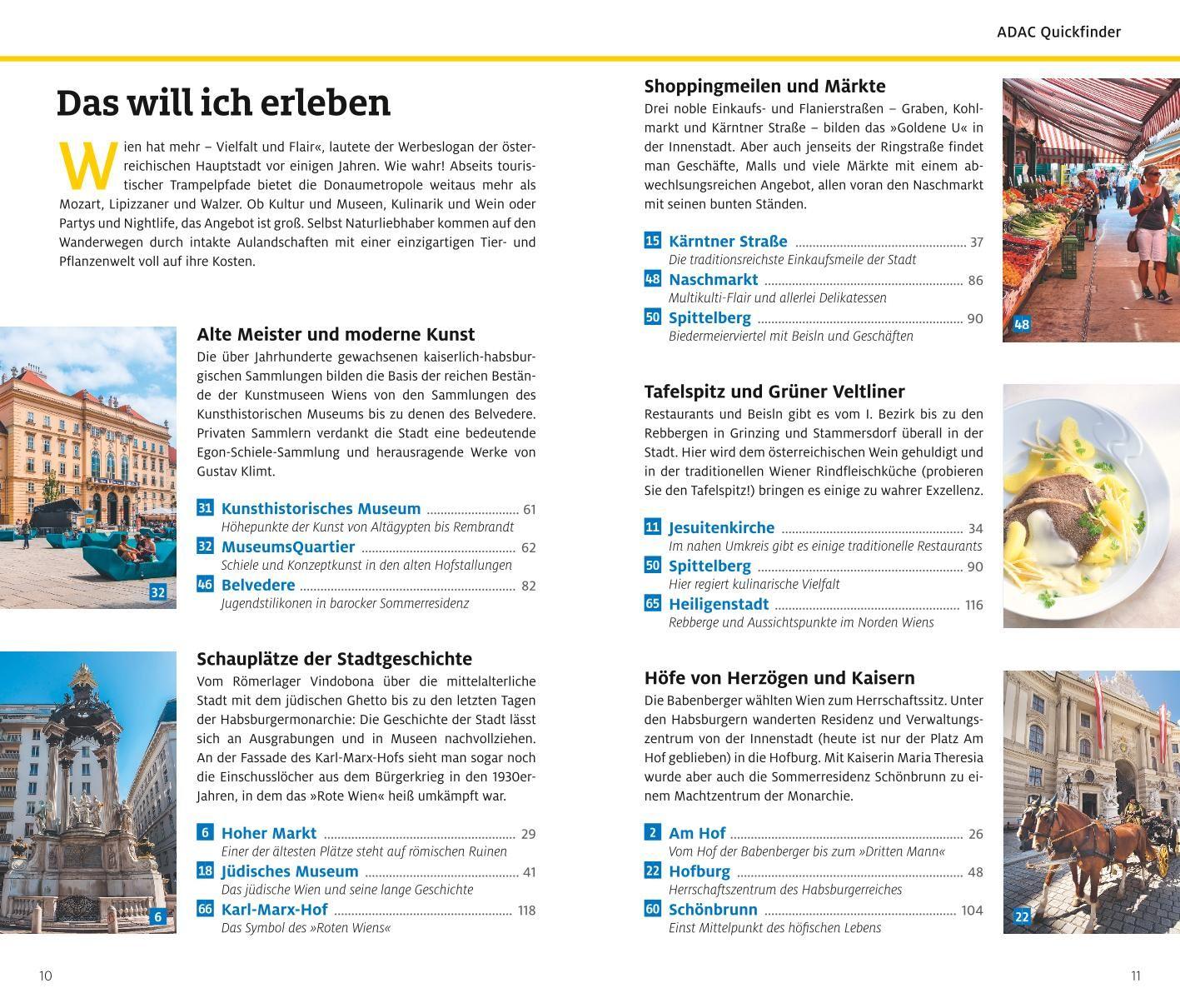 Beispielinhalt (Bild) ADAC Reiseführer Wien