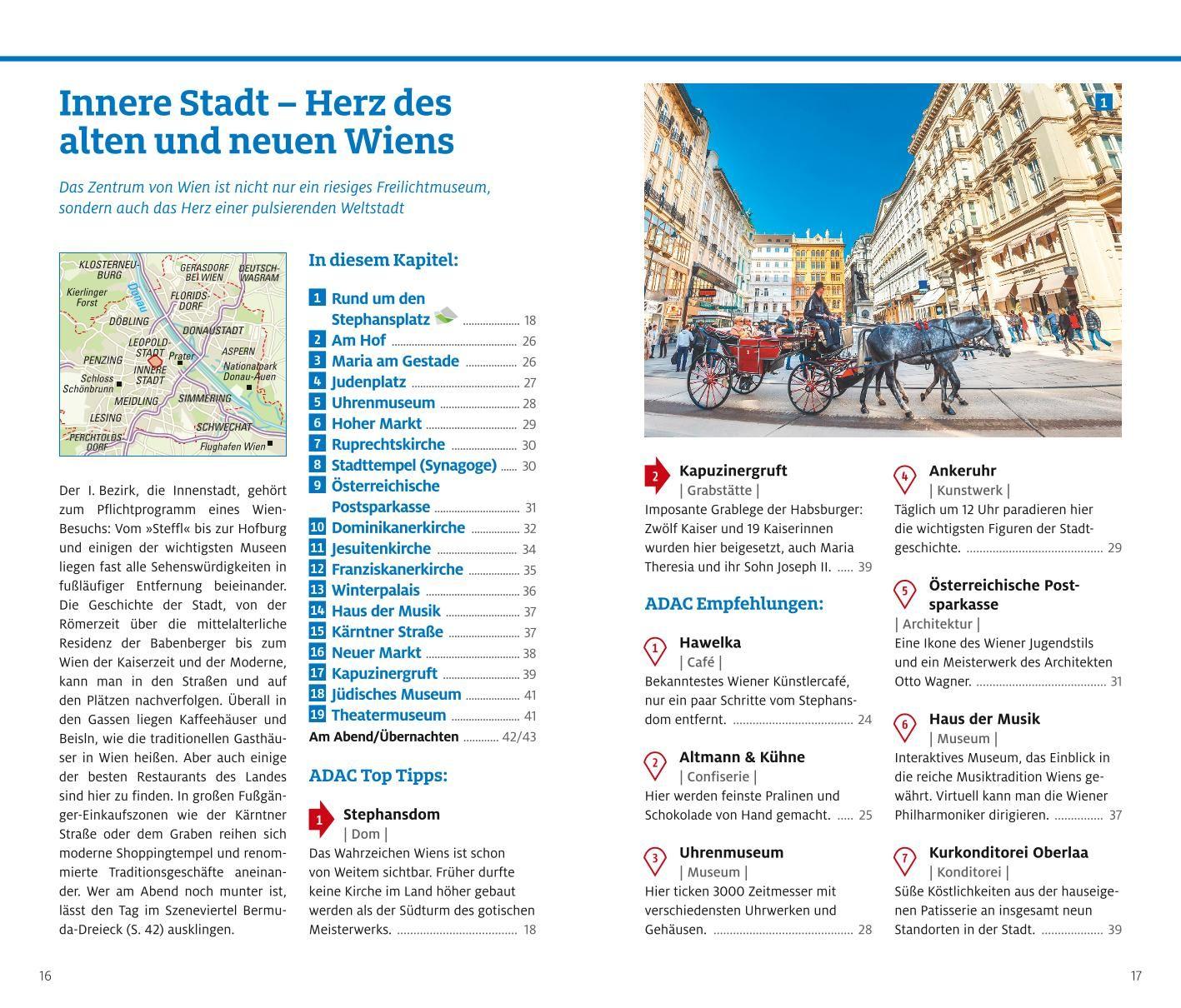 Beispielinhalt (Bild) ADAC Reiseführer Wien
