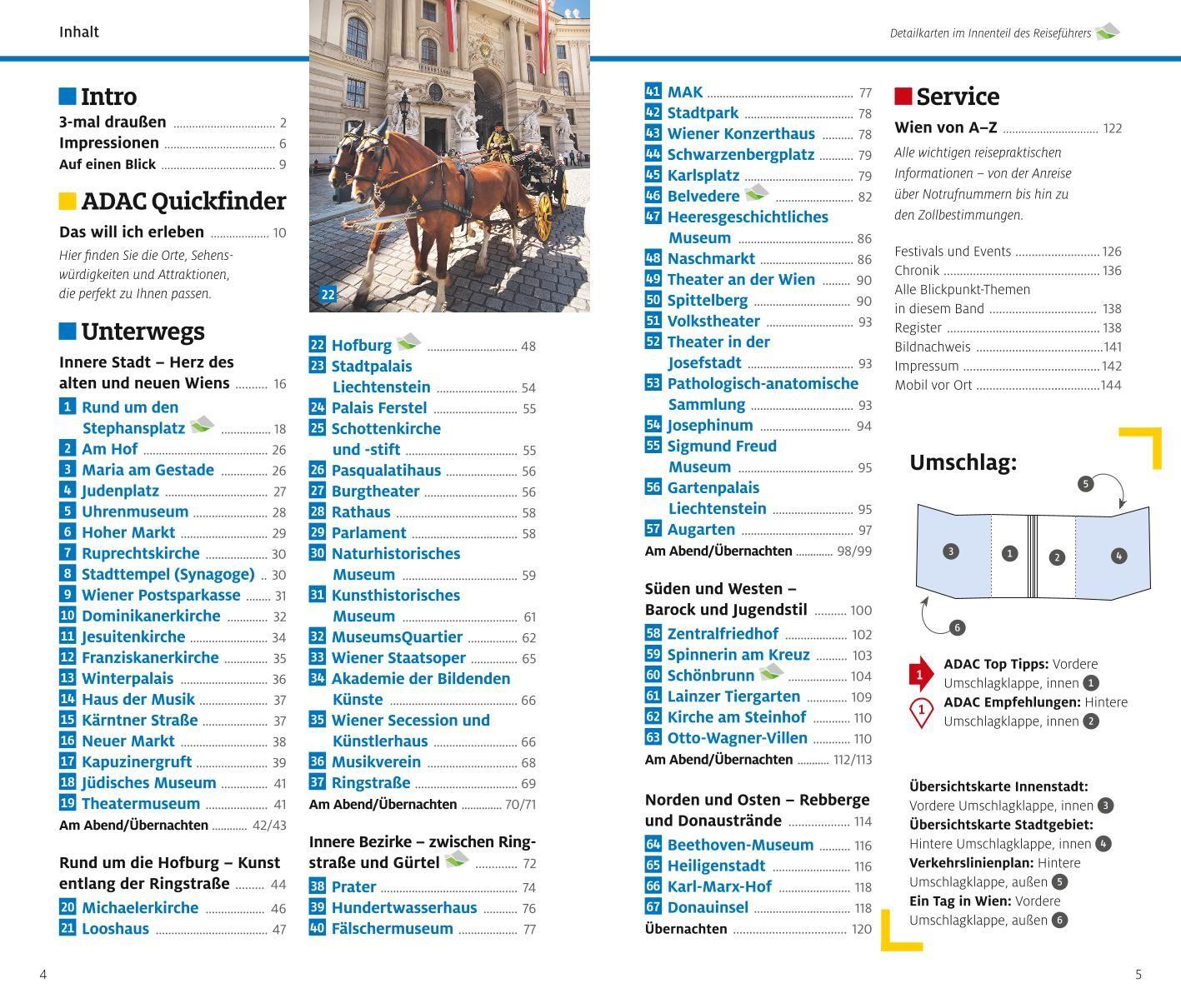 Beispielinhalt (Bild) ADAC Reiseführer Wien