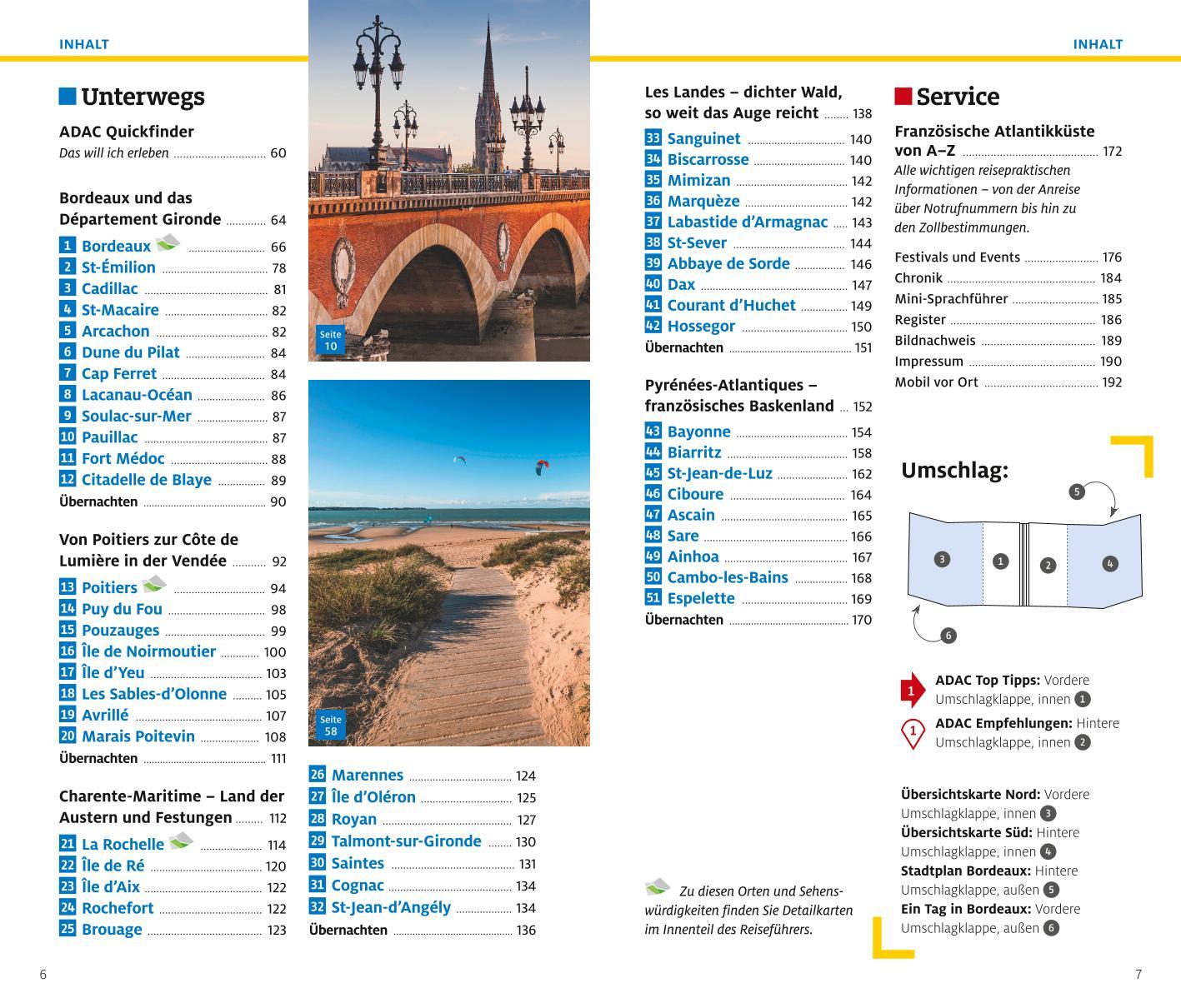 Beispielinhalt (Bild) ADAC Reiseführer plus Französische Atlantikküste