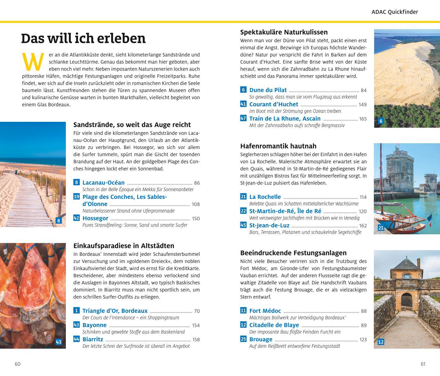 Beispielinhalt (Bild) ADAC Reiseführer plus Französische Atlantikküste
