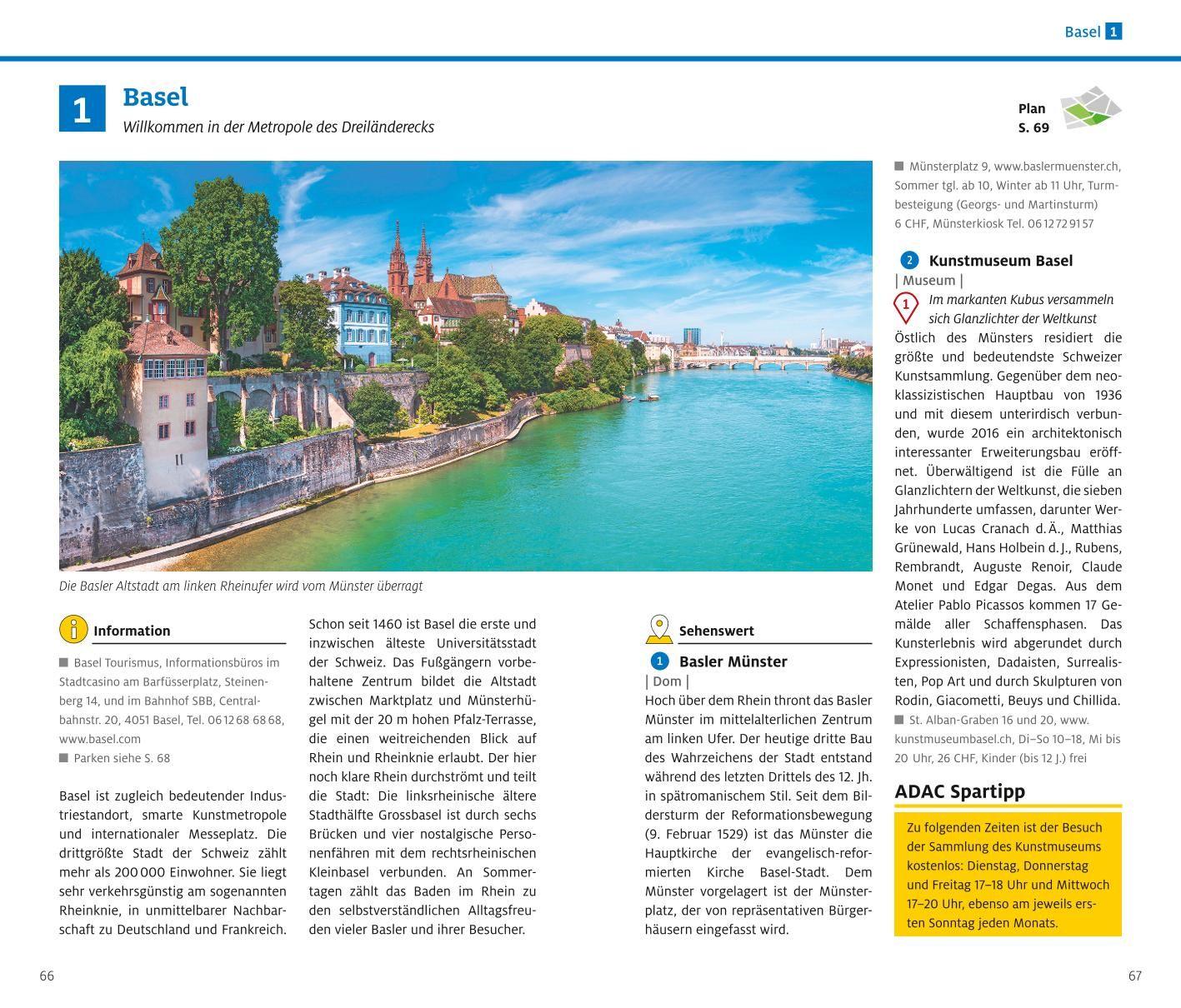 Beispielinhalt (Bild) ADAC Reiseführer plus Schweiz