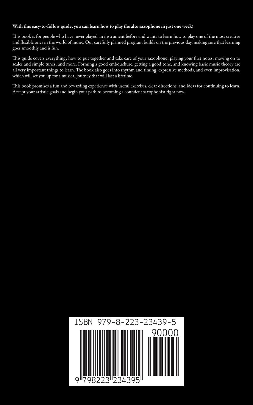 Rückseitencover How To Play The Alto Sax in 7 Days