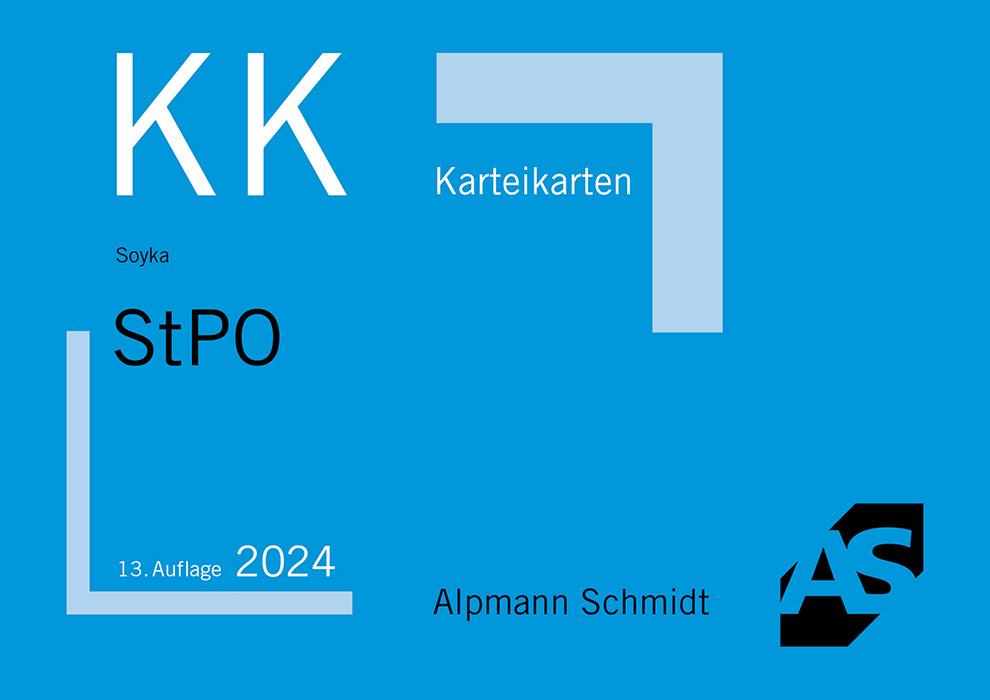 Vorderes Coverbild Karteikarten StPO