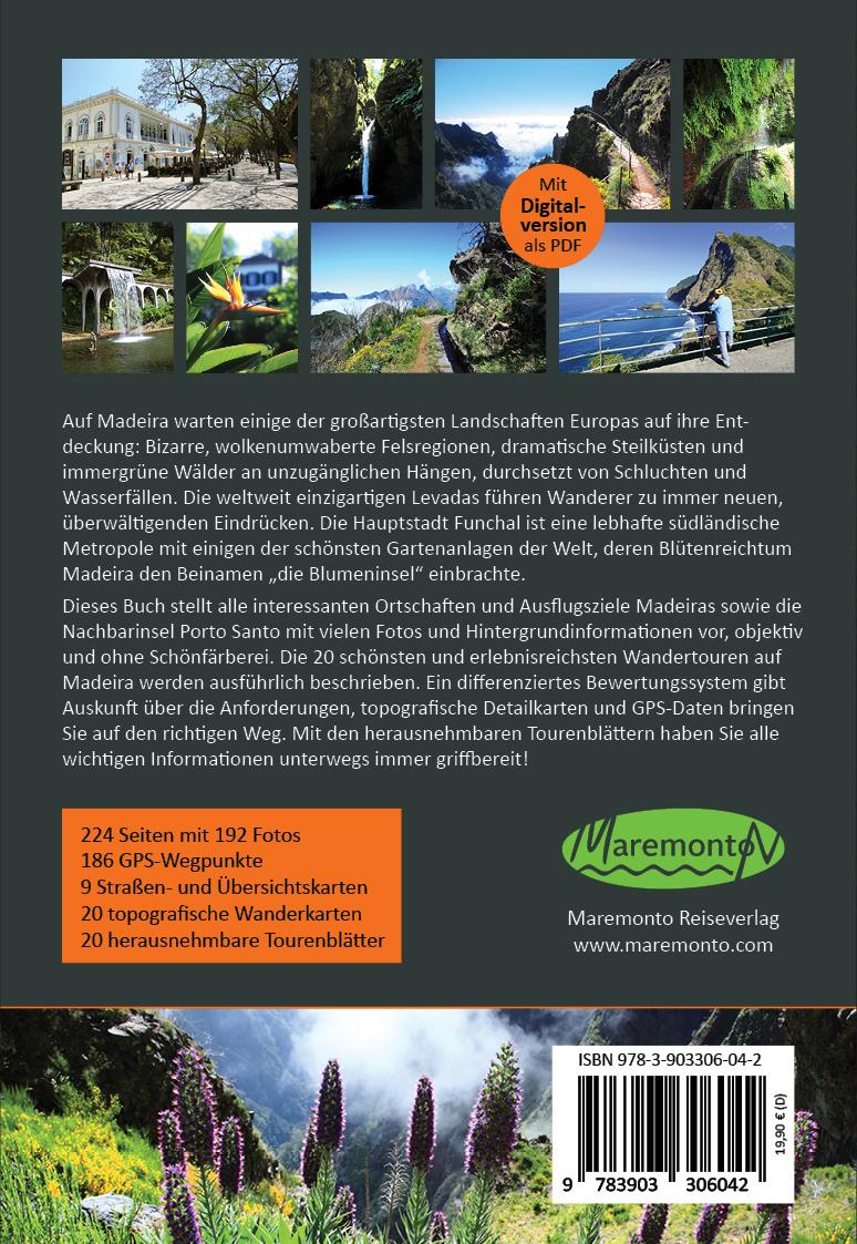 Rückseitencover Maremonto Reise- und Wanderführer: Madeira