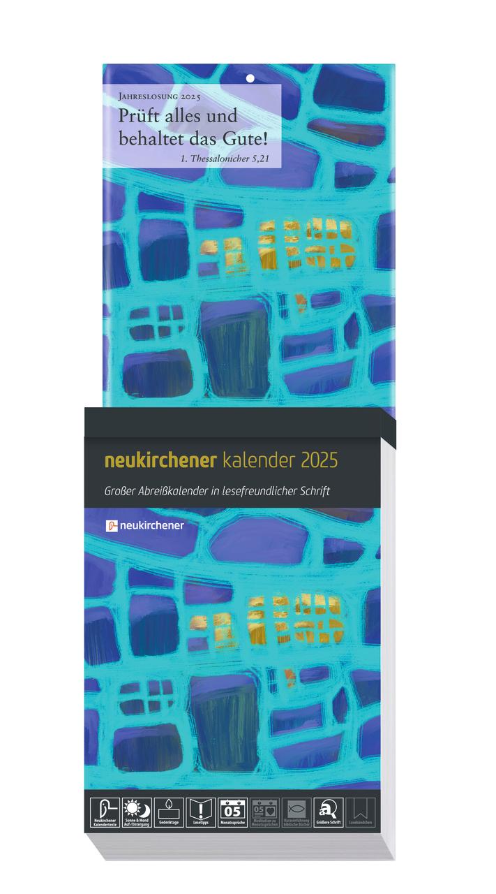 Vorderes Coverbild Neukirchener Kalender 2025 - Großer Abreißkalender in lesefreundlicher Schrift