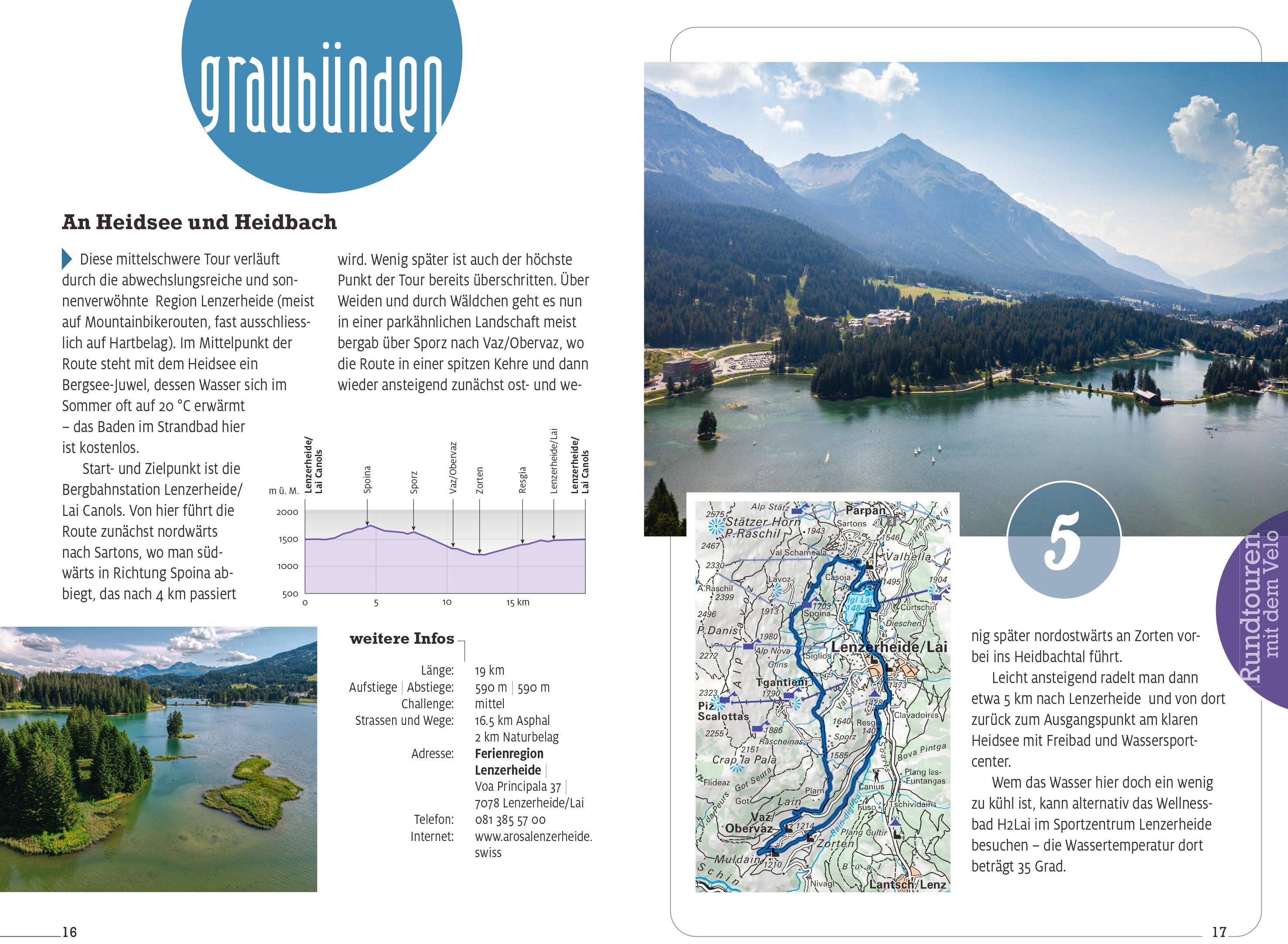 Beispielinhalt (Bild) Kümmerly+Frey Erlebnis Schweiz Rundtouren mit dem Velo - Führer