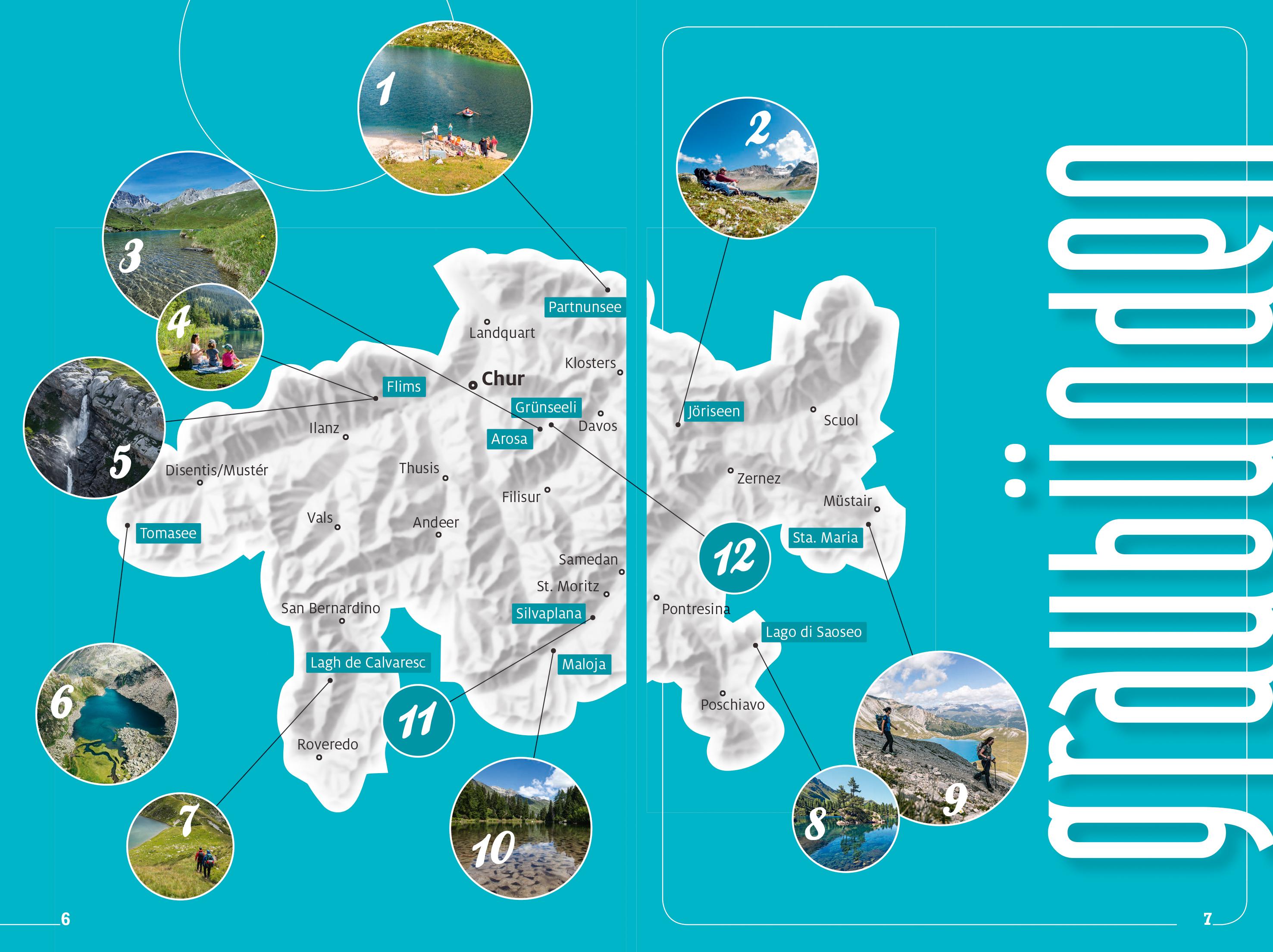 Beispielinhalt (Bild) Kümmerly+Frey Erlebnis Schweiz Wandern zu Berggewässern - Wanderführer
