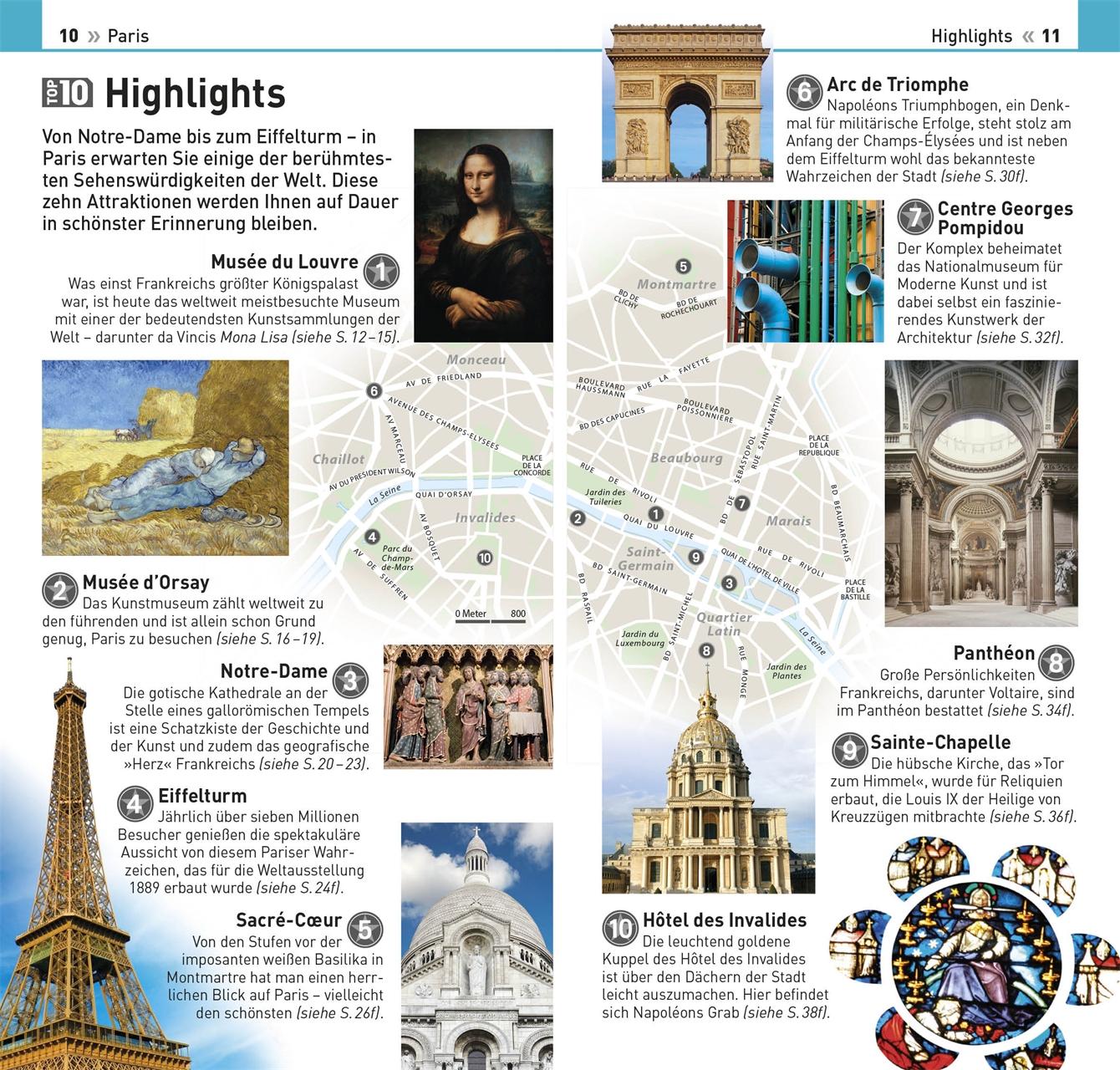 Beispielinhalt (Bild) TOP10 Reiseführer Paris
