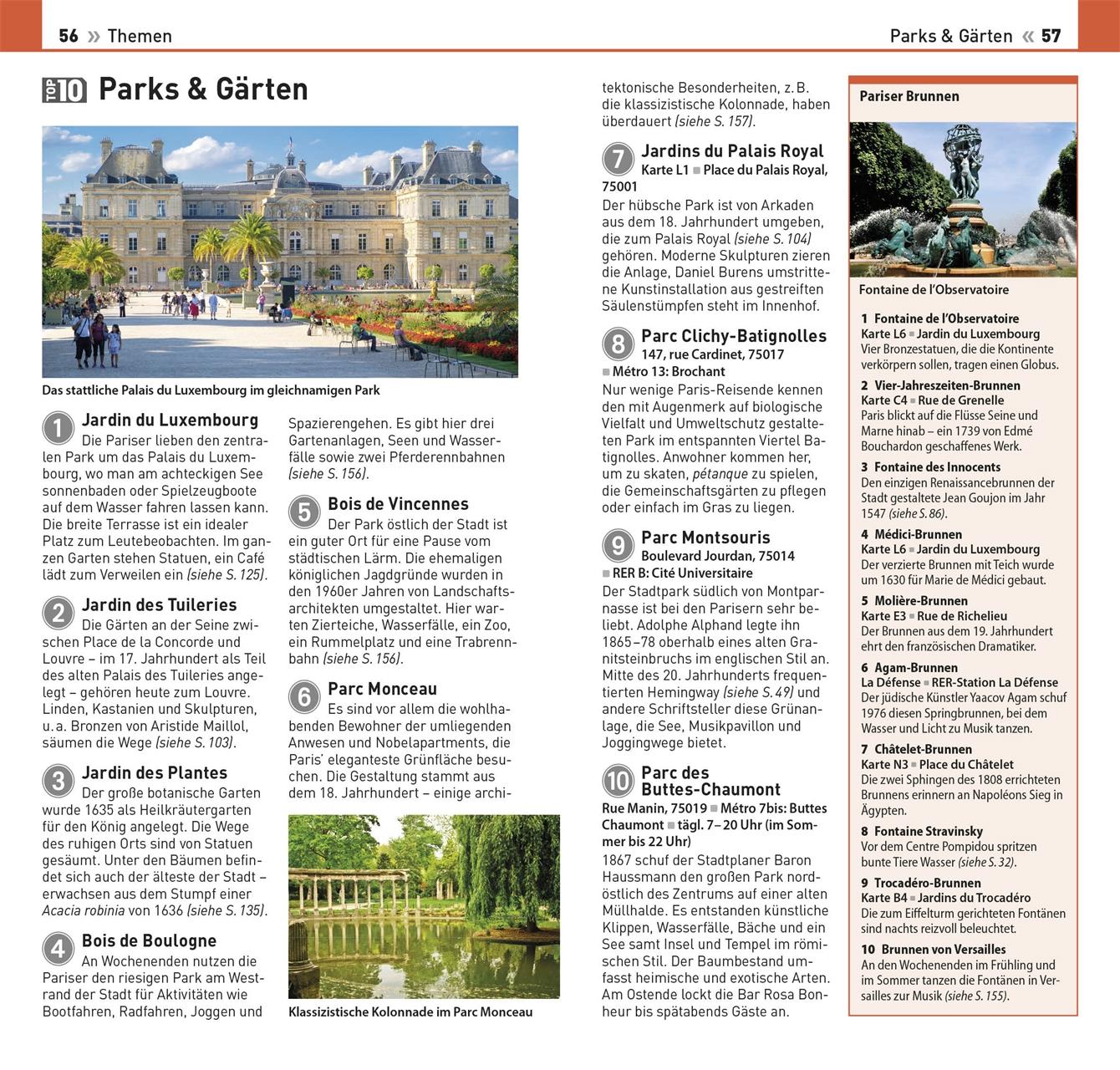 Beispielinhalt (Bild) TOP10 Reiseführer Paris