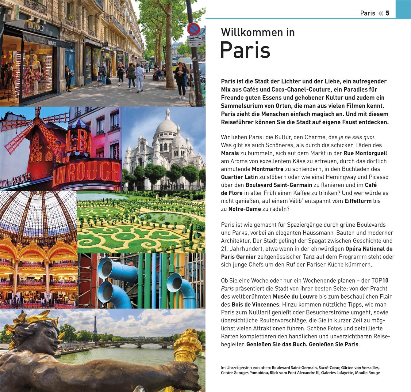 Beispielinhalt (Bild) TOP10 Reiseführer Paris