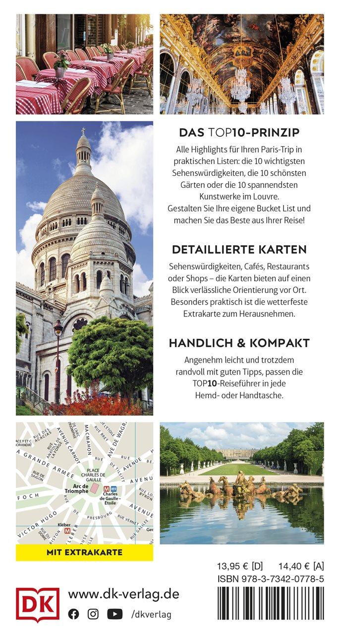 Rückseitencover TOP10 Reiseführer Paris
