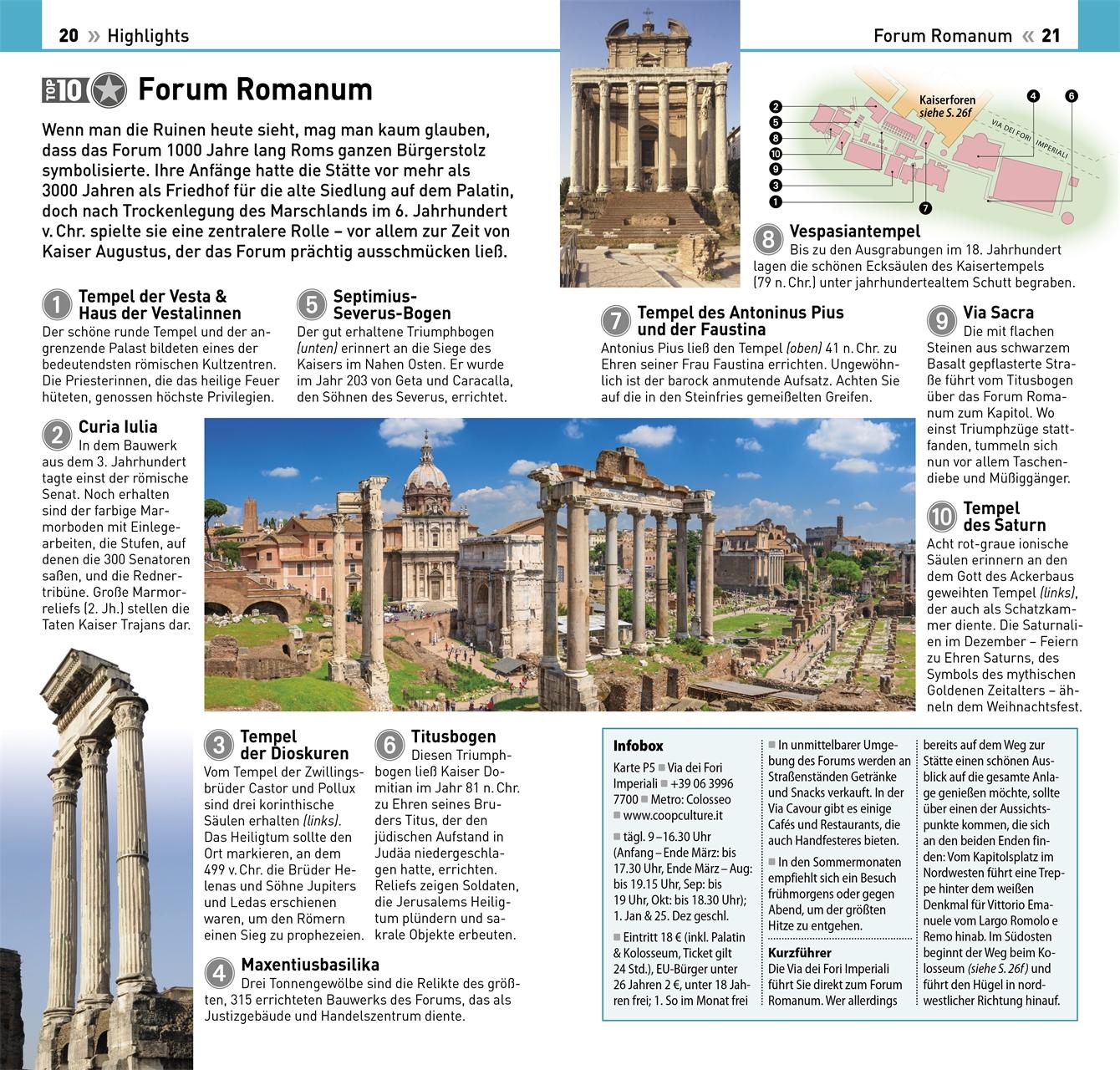 Beispielinhalt (Bild) TOP10 Reiseführer Rom