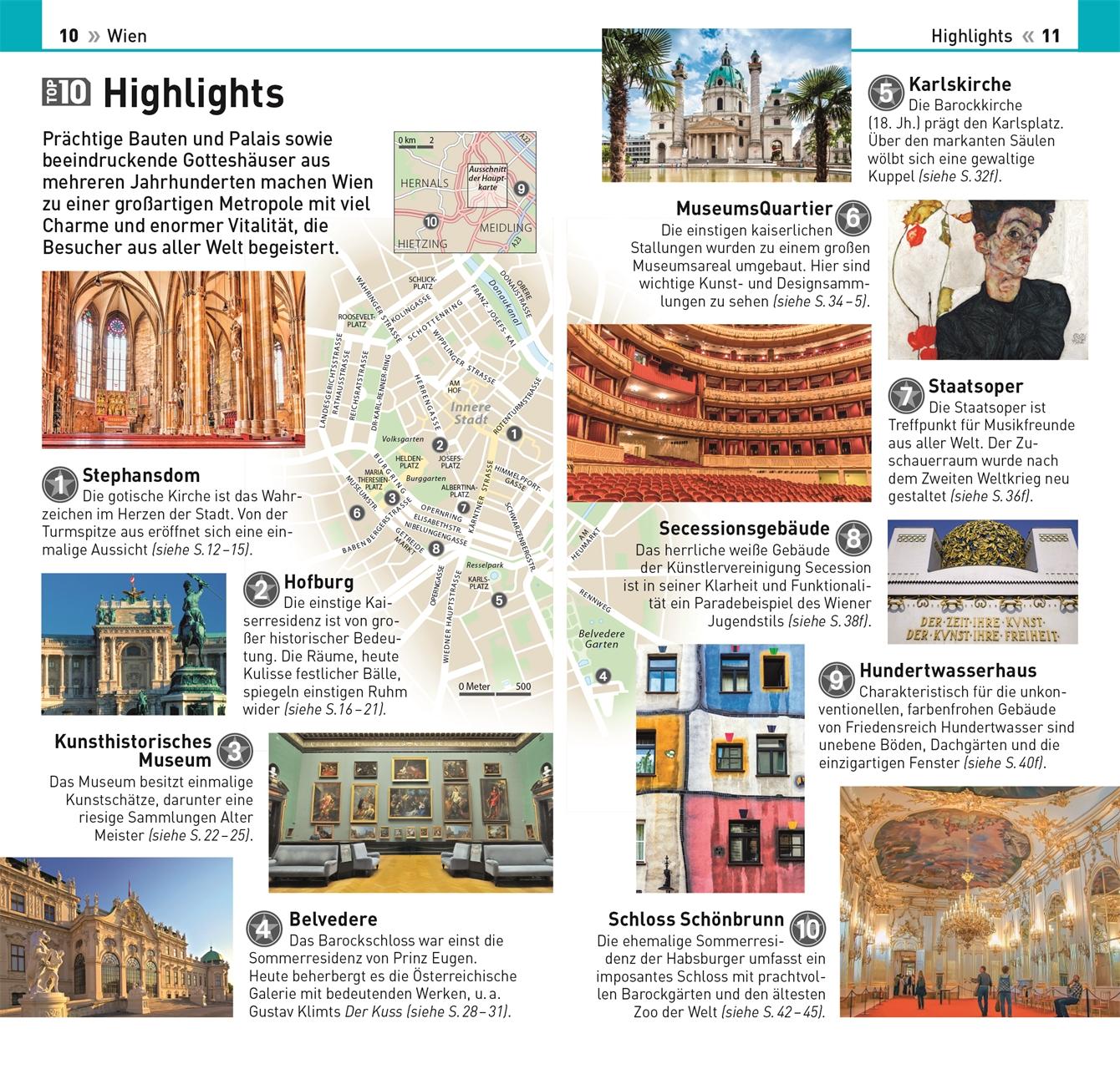 Beispielinhalt (Bild) TOP10 Reiseführer Wien