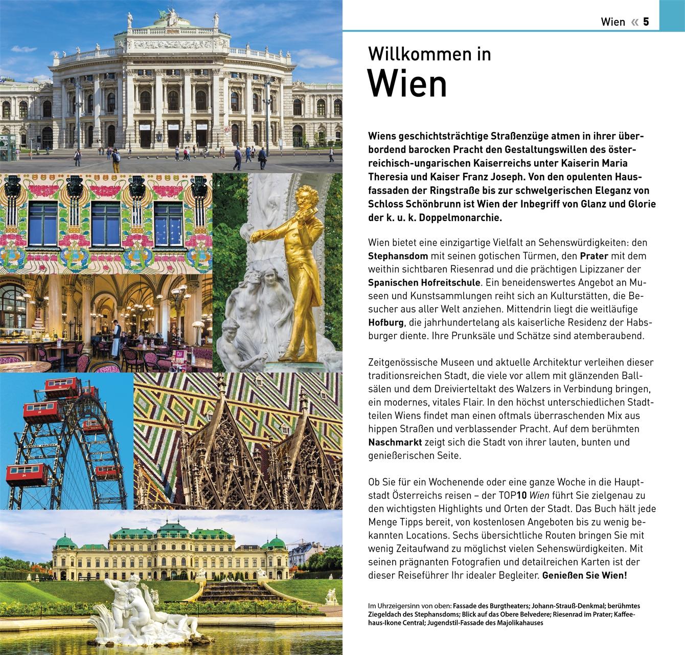 Beispielinhalt (Bild) TOP10 Reiseführer Wien