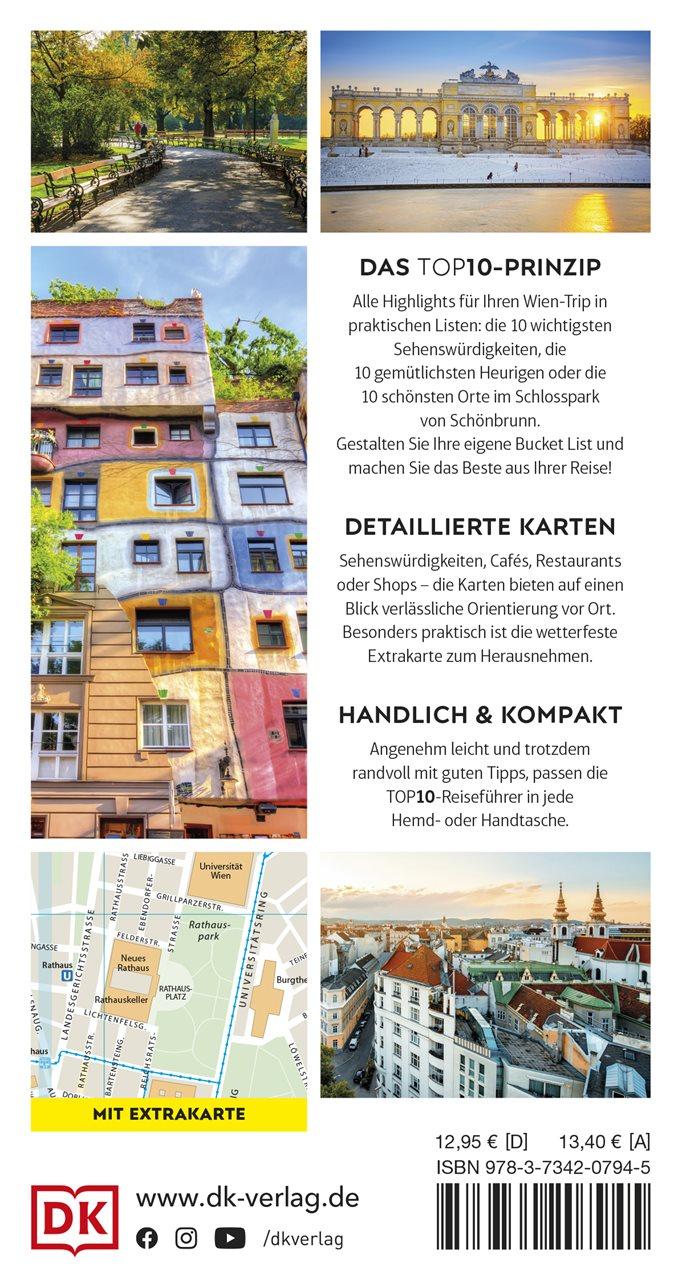 Rückseitencover TOP10 Reiseführer Wien