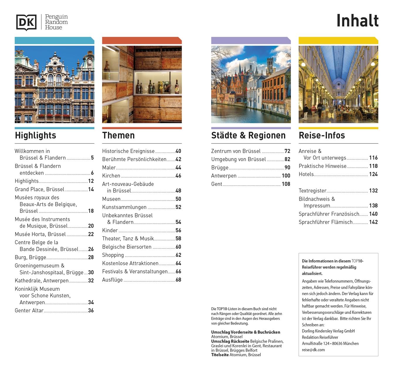 Beispielinhalt (Bild) TOP10 Reiseführer Brüssel & Flandern