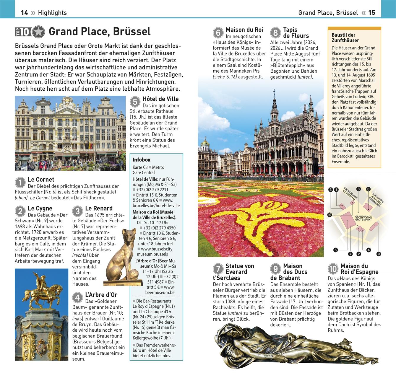 Beispielinhalt (Bild) TOP10 Reiseführer Brüssel & Flandern