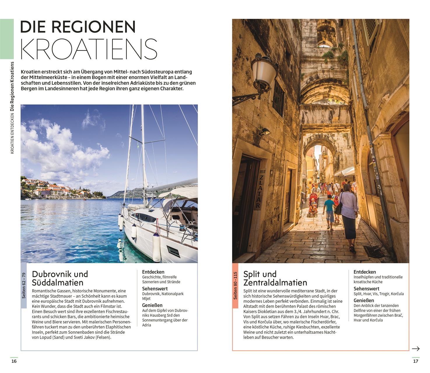 Beispielinhalt (Bild) Vis-à-Vis Reiseführer Kroatien