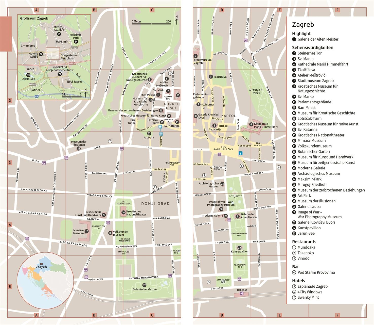 Beispielinhalt (Bild) Vis-à-Vis Reiseführer Kroatien