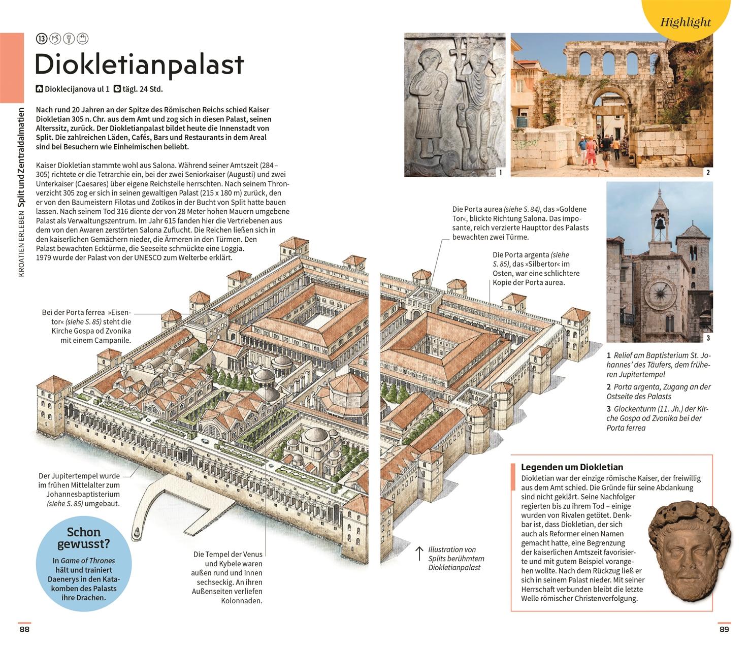 Beispielinhalt (Bild) Vis-à-Vis Reiseführer Kroatien