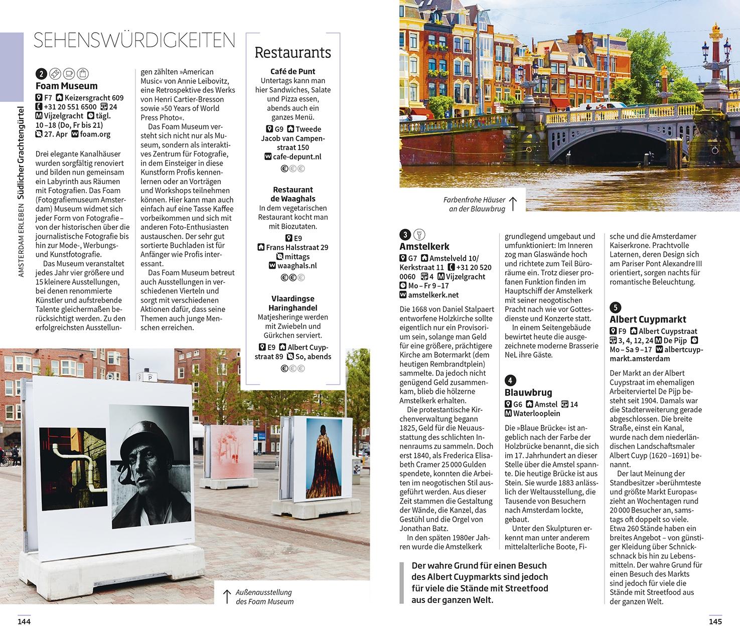 Beispielinhalt (Bild) Vis-à-Vis Reiseführer Amsterdam