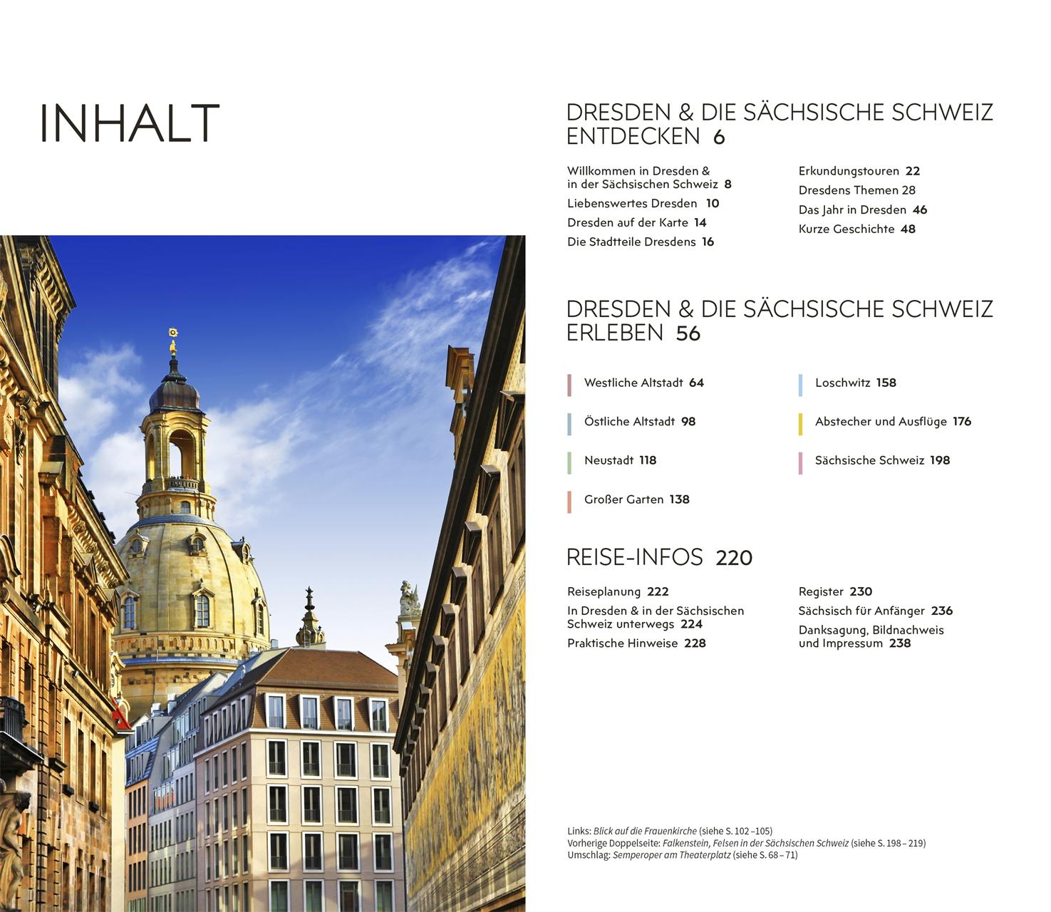 Beispielinhalt (Bild) Vis-à-Vis Reiseführer Dresden und Sächsische Schweiz