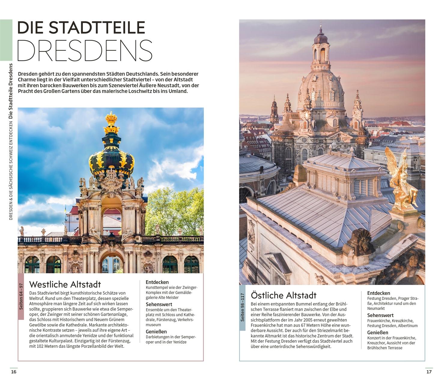 Beispielinhalt (Bild) Vis-à-Vis Reiseführer Dresden und Sächsische Schweiz