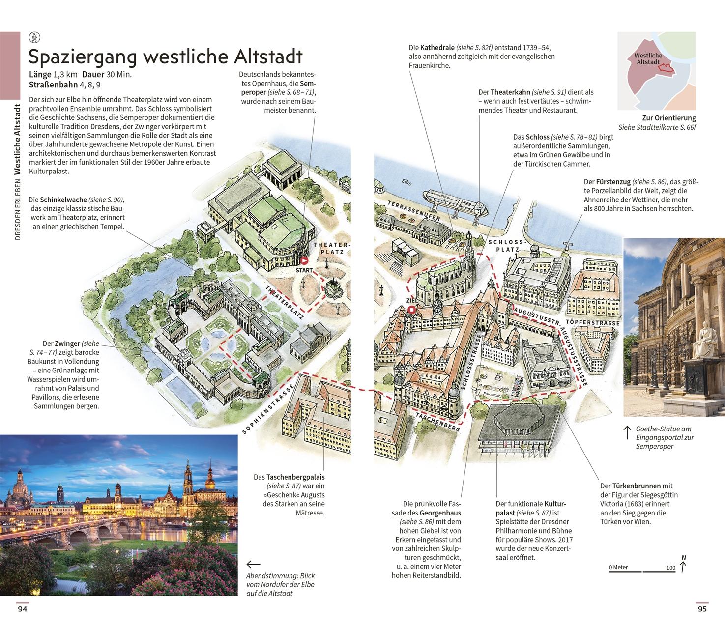Beispielinhalt (Bild) Vis-à-Vis Reiseführer Dresden und Sächsische Schweiz